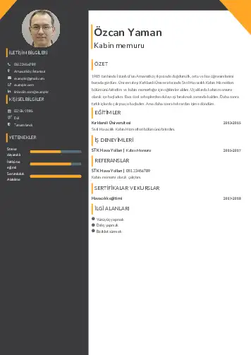 Hostes CV Örnekleri cv indir